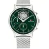 Image de Tommy Hilfiger, Montre, Herrenuhr 1692157 grün Silberfarben, Argent, Vert, (Horloge analogique, 42 mm)