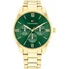 Image de Tommy Hilfiger, Montre, Analoog multifunctioneel kwartshorloge voor dames met roestvrijstalen armband, Vert, (38 mm)