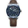 Image de VICTORINOX SWISS ARMY Analogique Étanche Quartz Bleu Marron Cuir Boîtier Acier Inoxydable Bracelet Interchangeable Marque Bracelet Cuir Bleu Montre Homme, 242040