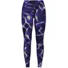 Image de Odlo, Femmes, Pantalon de ski de fond, Women's Zeroweight Print Tights (XL), Violet, Bleu