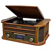 Image de Roadstar ROAHIF1993DBT HiFi rétro Bois avec Tourne-disques (Bluetooth, FM, CD) Couleur Bois