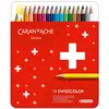 Image de Caran d'Ache, Écriture + dessin, Crayons de couleur Swisscolor (18x)