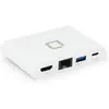 Image de Dicota Portable 4 en 1 (USB-C, 4 ports), Station d’accueil + hub USB, Blanc