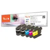 Image de Peach Multi Pack Plus - Pack de 5 - noir, jaune, cyan, magenta - compatible - cartouche d'encre (alternative pour : Brother LC-223BK, Brother LC-223C, Brother LC-223M, Brother LC-223Y) - pour Brother DCP-J4120DW, DCP-J562DW, MFC-J4420DW, MFC-J4625DW, MFC