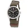 Image de Montre pour homme Hamilton Khaki Field Green avec bracelet en nylon et cadran noir mécanique H69439931 noir