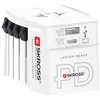 Image de Adaptateur de Voyage Universel MUV avec Ports USB-A et USB-C Power Delivery 30W Skross Blanc