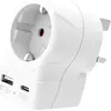 Image de Skross, Adaptateur de voyage, Länderstecker Europe to UK USB AC20PD weiss