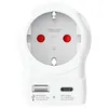 Image de Adaptateur Secteur Europe vers USA avec USB-A / USB-C 16A 4000W Skross Blanc