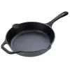 Image de Poêle en Fonte Naturelle Induction 30cm, Convient pour le Feu, Barbecue, Four Victoria 36706 Noir