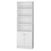 Image de Bibliothèque 2 Portes Blanche 5 Niches L 61.5 H 182.5 P 30.5 cm - L 61.5 x l 30.5 x H 182.5 cm
