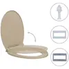 Image de Helloshop26 Abattant WC en polypropylène à fermeture douce - 46 x 34 cm - Beige