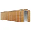 Image de Abri de jardin en acier galvanisé - 191 x 895 x 198 cm - Marron clair