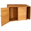 Image de Abri de jardin armoire à outils vélo bûches rangement divers en bois teinté 180x250x93 cm couleur naturelle 04_0005740