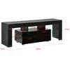 Image de Meuble TV 130 cm noir LED