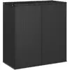 Image de Boîte à coussins de jardin résine tressée 100 x 49 x 103,5 cm - Noir