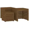 Image de Helloshop26 Coffres de jardin en pin - Marron miel