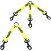 Image de Accouple 2 chiens sangle plate 2 mousquetons Canihunt Hunter Jaune 2,5x0,2x25 cm C40C00