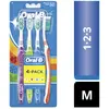 Image de Oral-b Shiny Clean 123 Medium - Pack de 4