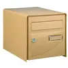 Image de Probat 125962 Boîte aux lettres simple face beige RAL 1001 acier électrozingué 302x300x410 mm