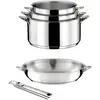Image de Eclipse - Lot 5 pièces - Casseroles 16, 18 et 20cm, Poêle 24cm inox et poignée