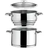Image de Elysée - Faitout inox 24 cm avec couvercle et cuit vapeur universel