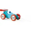 Image de Vilac Voiture de course à tirer - Turquoise et rouge