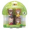 Image de Klorofil lot de 4 figurines Famille Browny