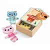 Image de Djeco Puzzle en bois animaux à habiller - 6 x 3 pièces