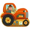 Image de DJ07275 Puzzle en forme de tracteur 16 pièces pour 3 ans+