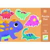 Image de Djeco Puzzle duo dinos - 2 pièces