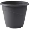 Image de Eda plastiques Pot de fleurs rond - Gris anthracite