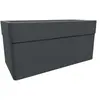 Image de Jardinière rectangulaire Carel gris anthracite 78 x 39 x 39 cm - 63 L - Eda