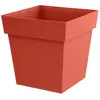 Image de Pot de fleurs Toscane carrée 39 x 39 cm - 38 L - Orange terre battue - Eda