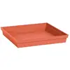 Image de Toscane 013648 Soucoupe carrée 40x40 H5,9 cm pour pot 50 cm Orange Terre Battue