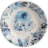 Image de Trend up Assiettes creuses faïence - Blanc et bleu
