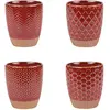 Image de Coffret de 4 gobelets Jaspe Rouge 20 cl