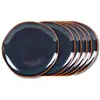 Image de Assiette plate Symphony bleu 27 cm (lot de 6)