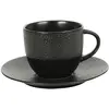 Image de Tasse à thé et sous-tasse Vésuvio noir 22 cl (lot de 6)