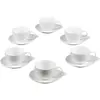 Image de Coffret de 6 tasses à café avec sous tasses 10 cl Pétale