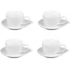 Image de Coffret de 4 tasses à thé avec sous tasses 20 cl Pétale