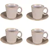 Image de Coffret de 4 tasses à café avec sous tasses Liv
