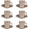 Image de Coffret de 6 tasses à café avec sous tasses Liv