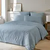 Image de Parure housse de couette bambou et coton 57 fils unie bamora