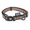 Image de Collier pour chien nylon réglable trio Martin Sellier M Orange 20x40/55 cm 3007278