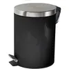 Image de Guy levasseur Poubelle de salle de bain à pédale en métal Neptune - 5 L - Noir