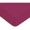 Image de Drap housse en coton 57 fils uni bonnet 25cm magenta 90x190cm