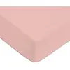 Image de Drap housse en coton 57 fils uni bonnet 25cm rose 180x200cm