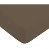 Image de Drap housse en coton 57 fils uni bonnet 25cm taupe 140x190cm