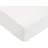 Image de Drap housse uni en coton 57 fils blanc 90x190cm