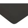 Image de Drap housse uni en coton 57 fils anthracite 160x200cm